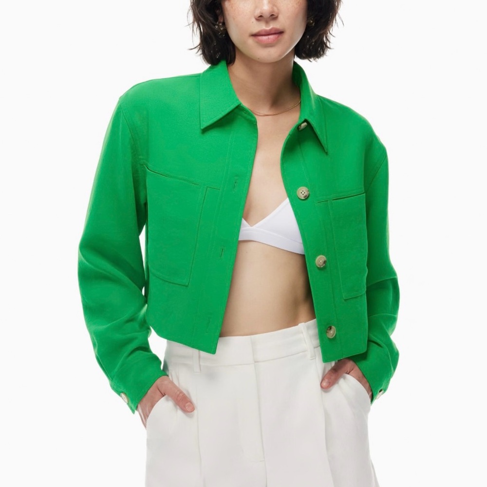 Wilfred Vibrant Green Utility Jacket